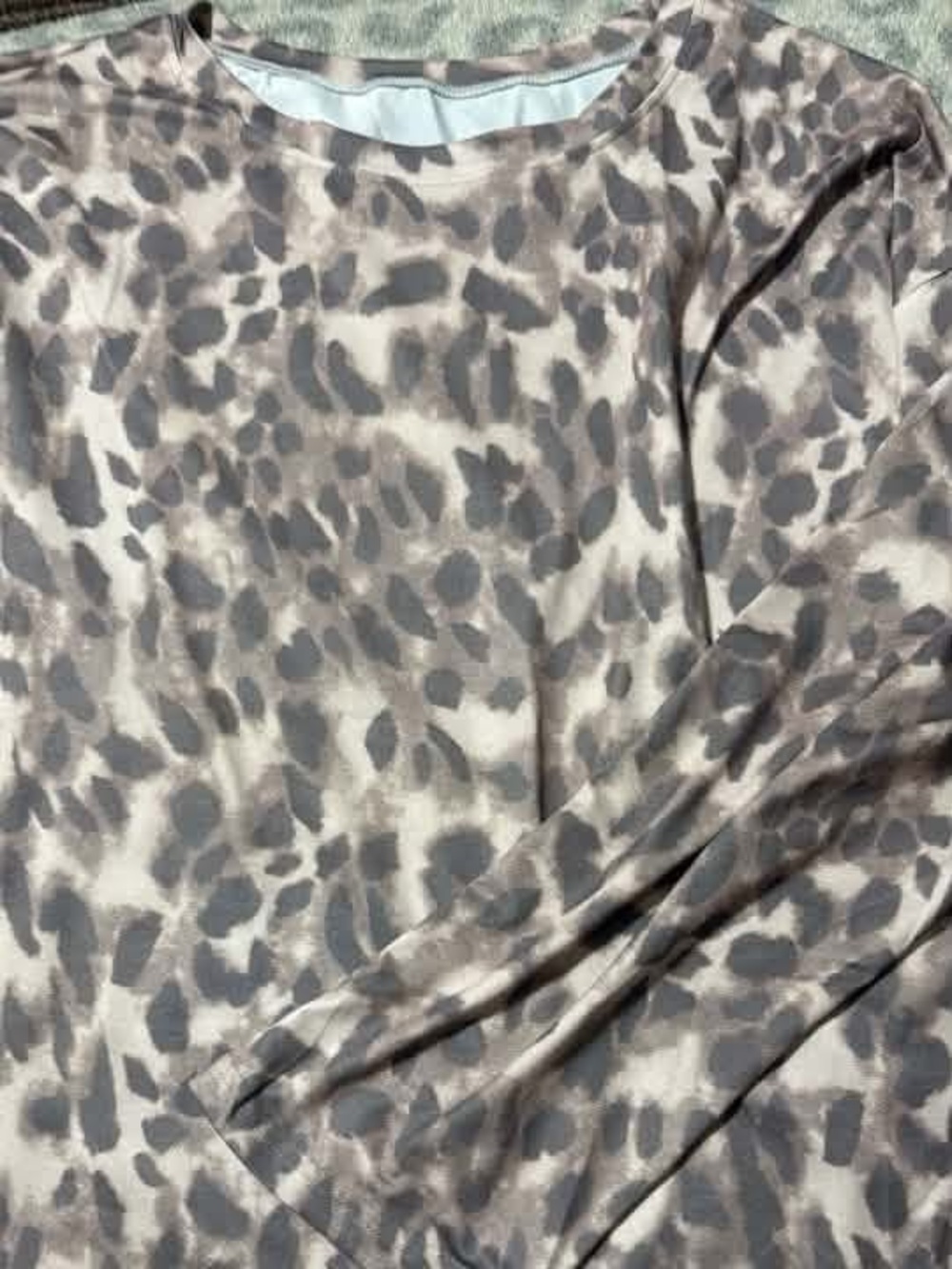 Leopard print, long sleeve shirt
